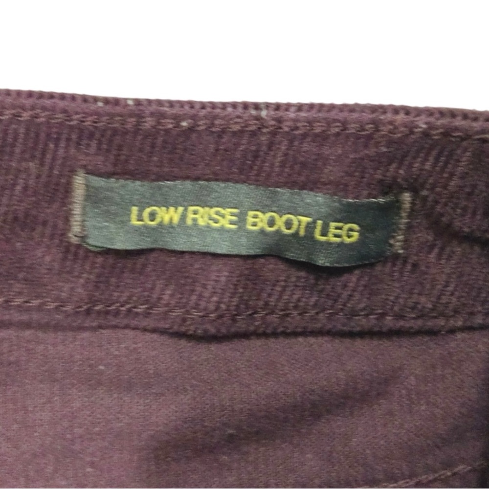 JAG Low Rise Boot Leg Stretch Corduroy Pants in Dark Burgundy Size 10 - Picture 10 of 12